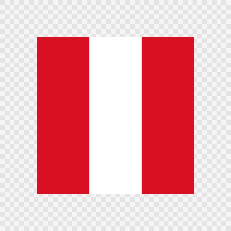 Peru square flag icon