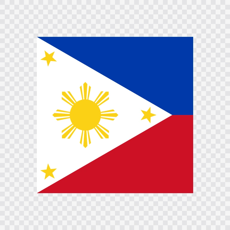 Philippines square flag icon