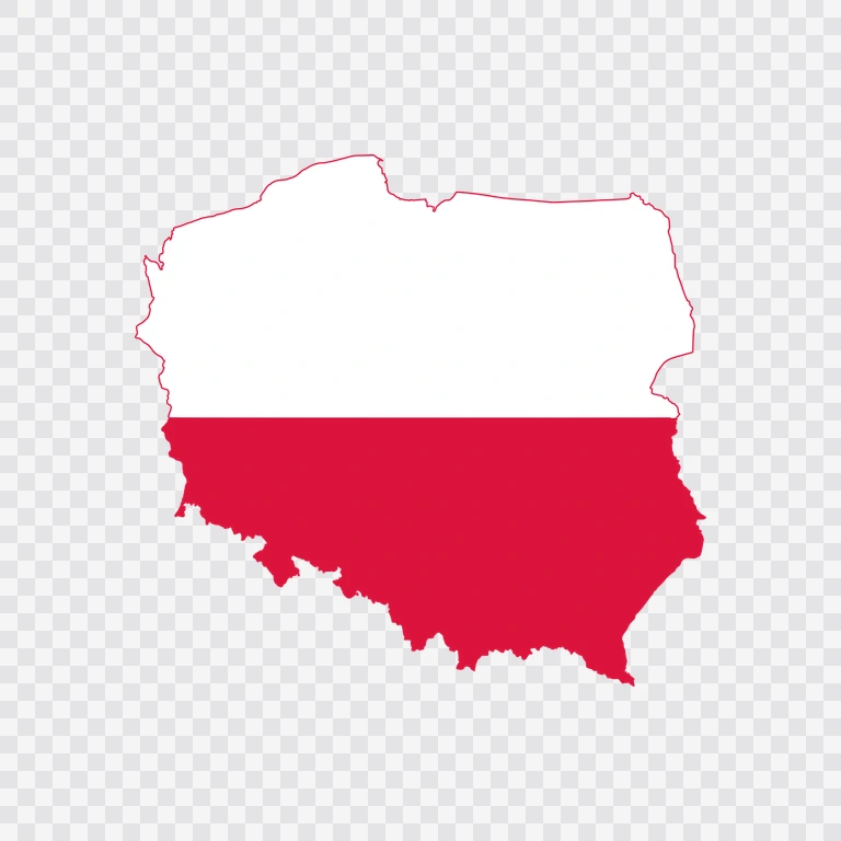 Poland flag map