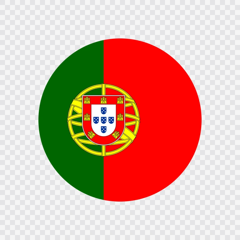 Portugal circle flag icon