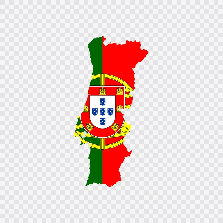 Portugal flag map