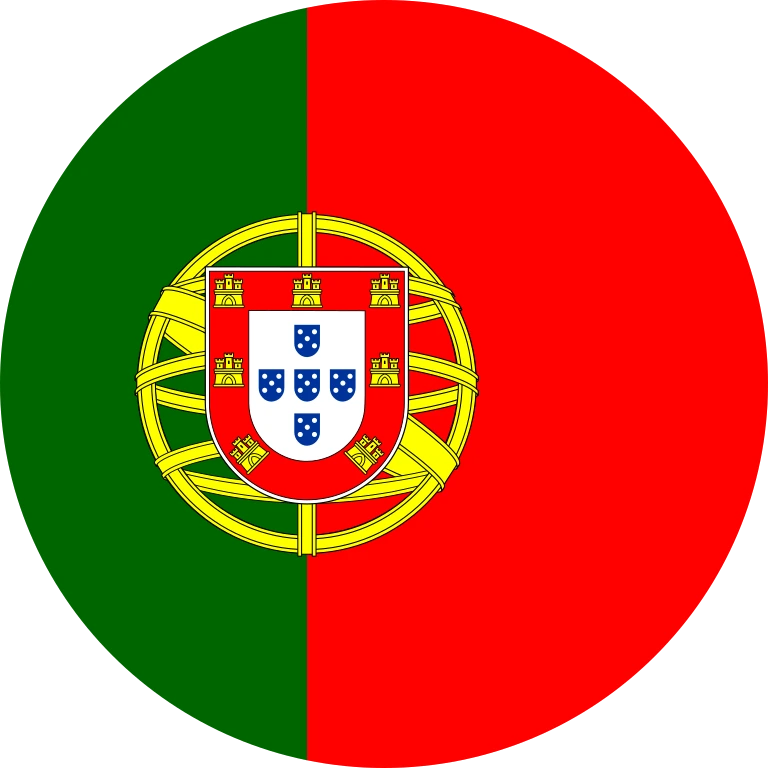Portugal circle flag icon