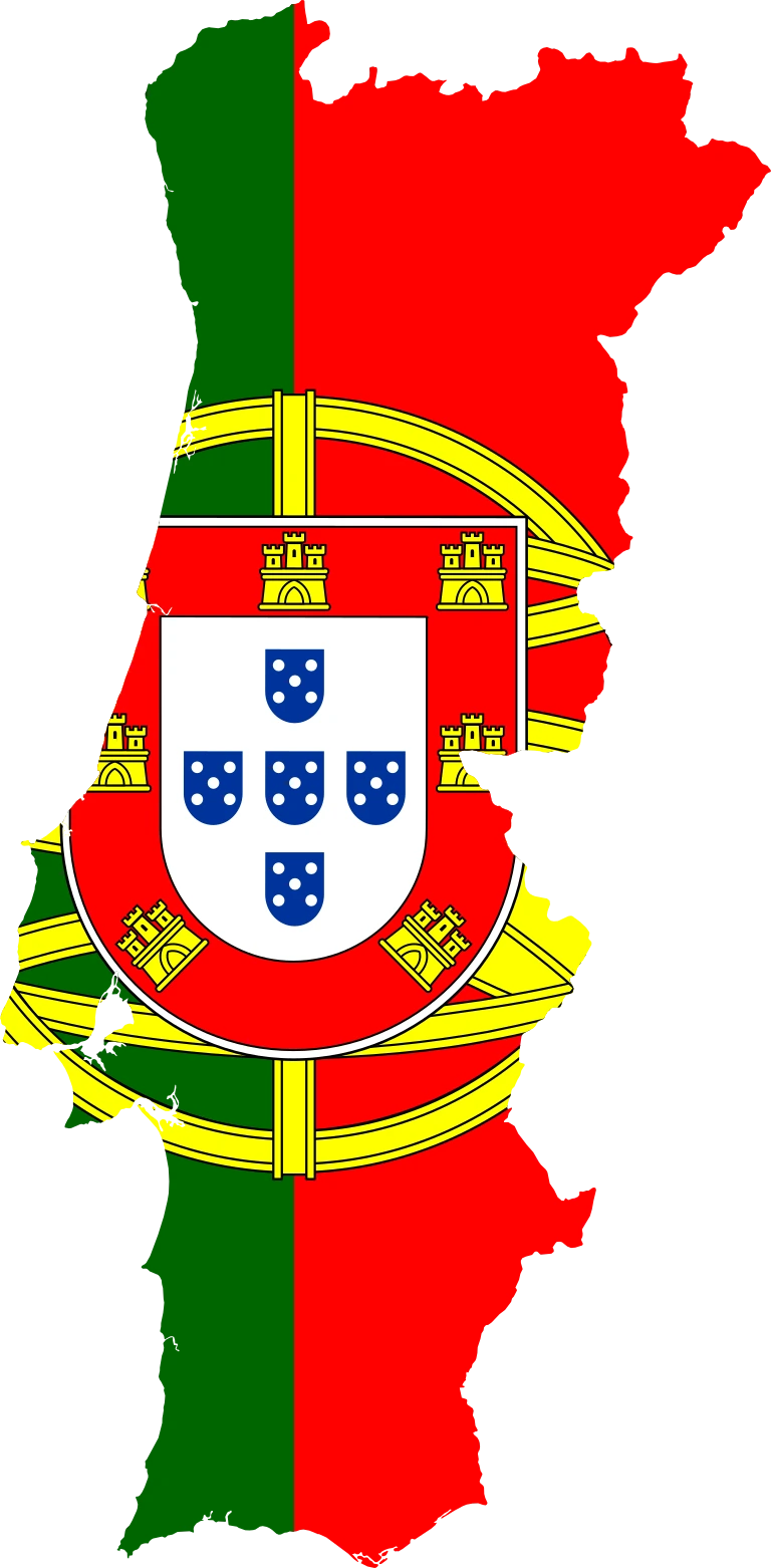 Portugal flag map