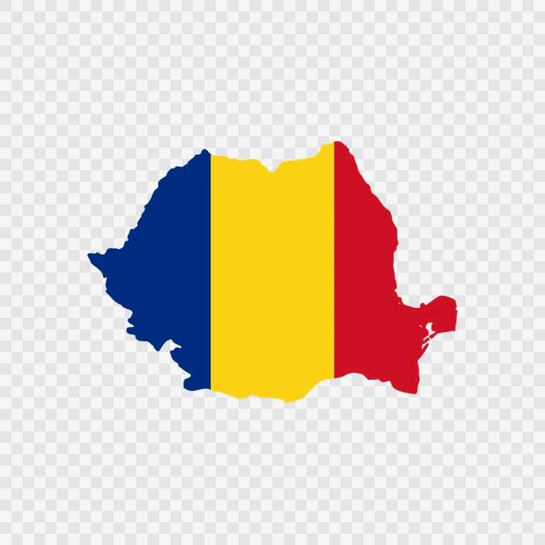 Romania flag map