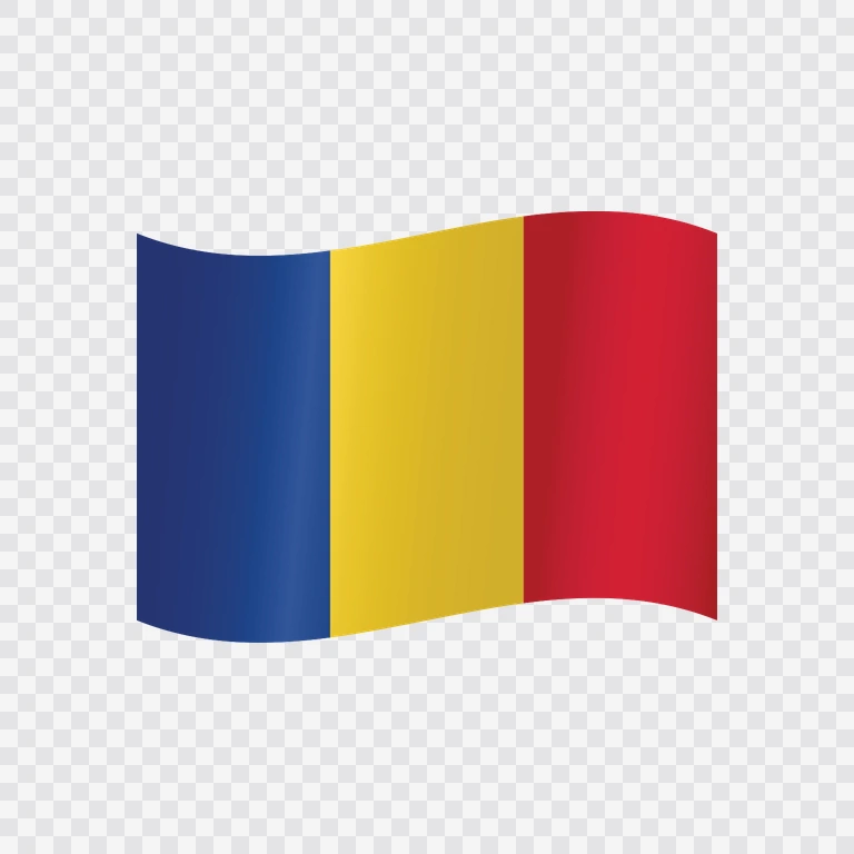 Romania waving flag