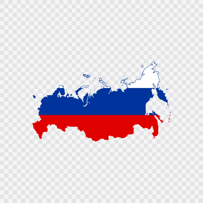 Russia flag map