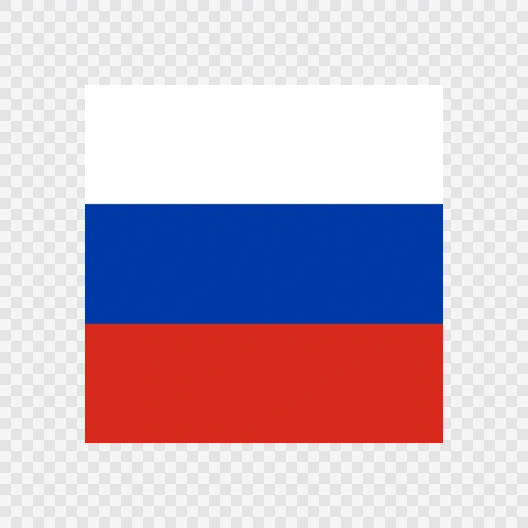 Russia square flag icon