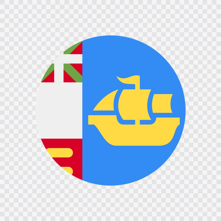 Ikon bendera Saint Pierre and Miquelon lingkaran