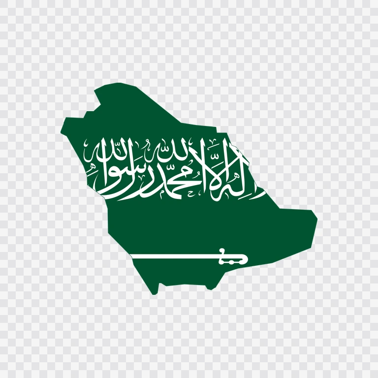 Saudi Arabia flag map