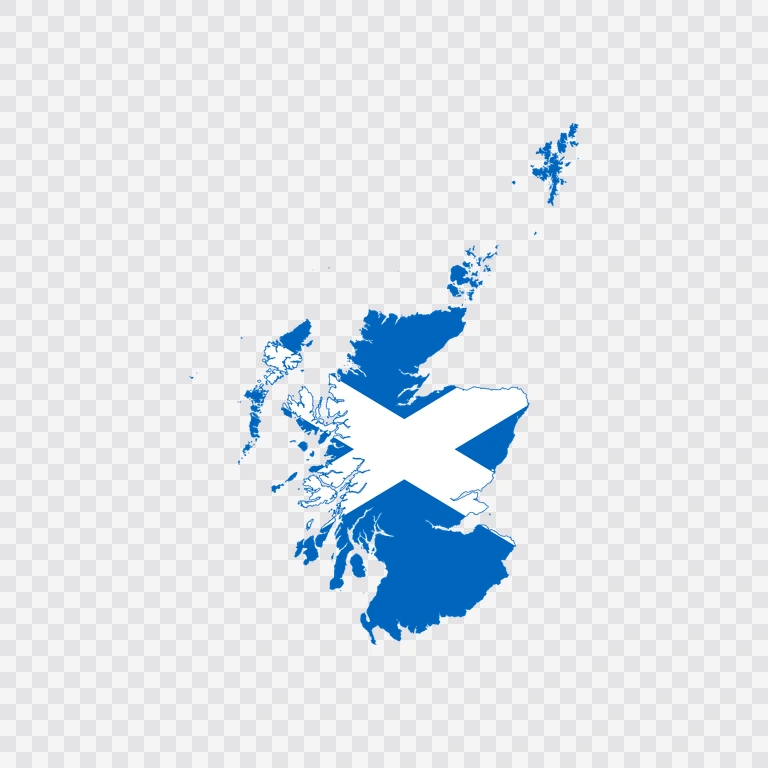 Scotland flag map