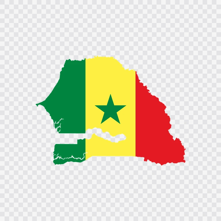 Senegal flag map
