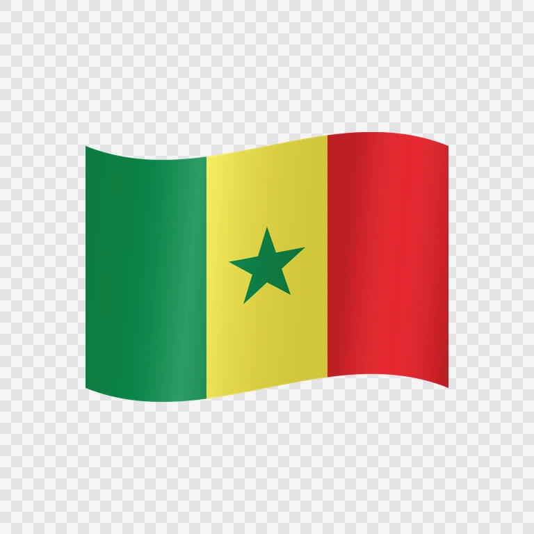 Senegal waving flag