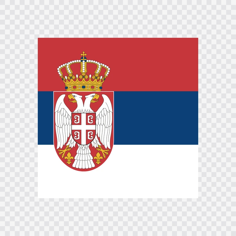 Serbia square flag icon