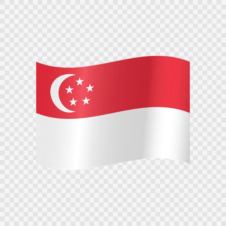 Singapore waving flag