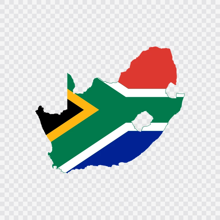 South Africa flag map