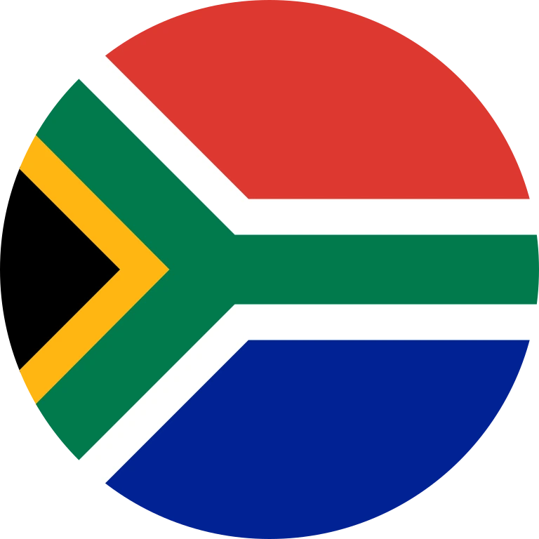 South Africa circle flag icon
