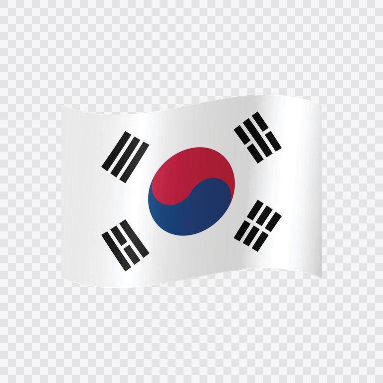 South Korea waving flag