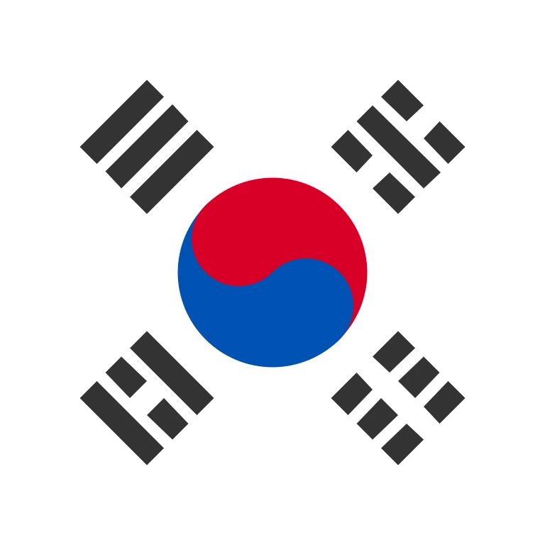 South Korea circle flag icon