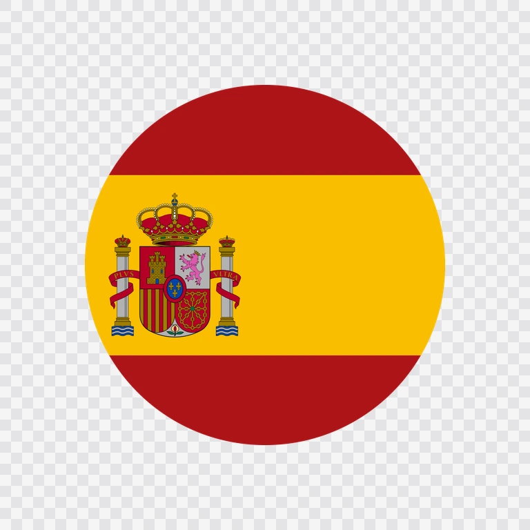 Spain circle flag icon