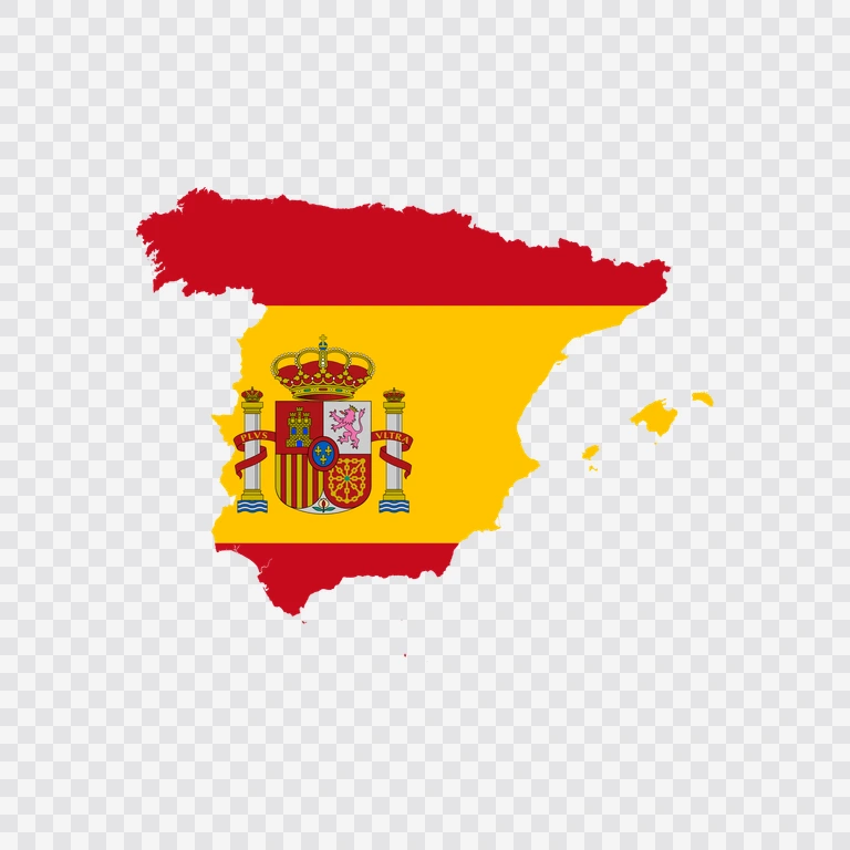 Spain flag map