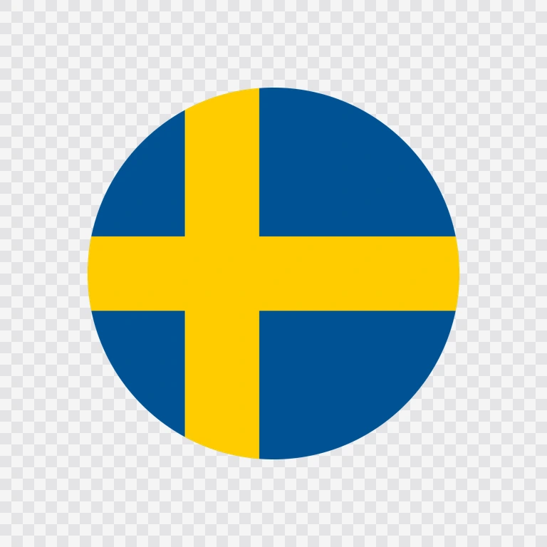 Ikon bendera Swedia lingkaran