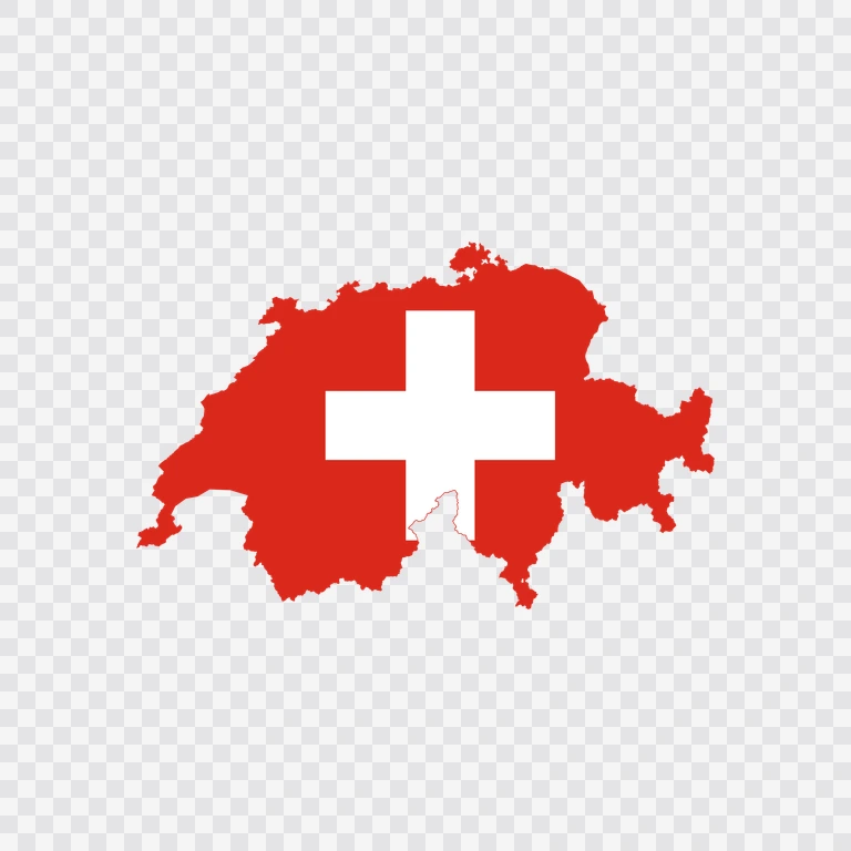 Switzerland flag map