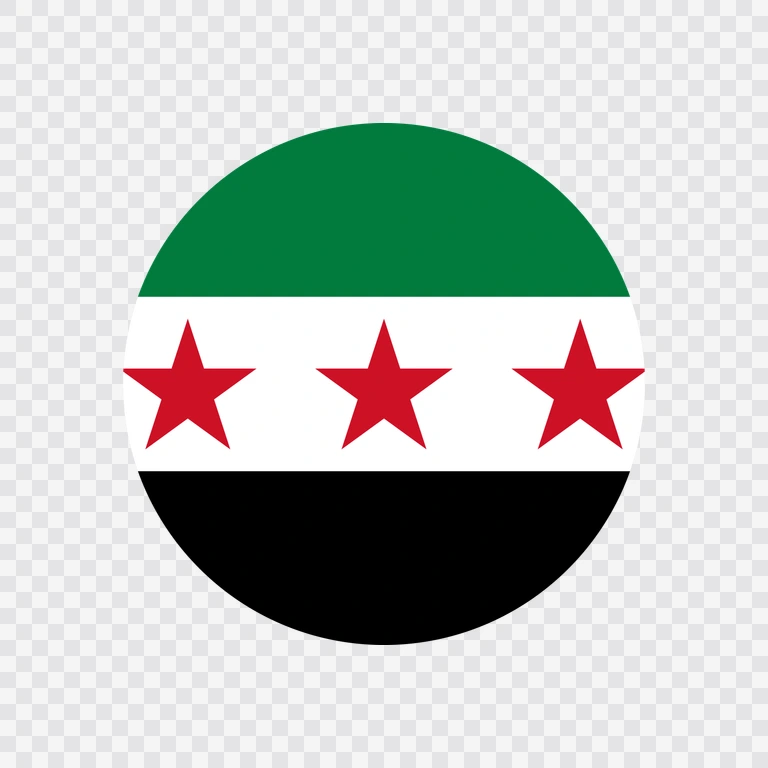 Syria circle flag icon