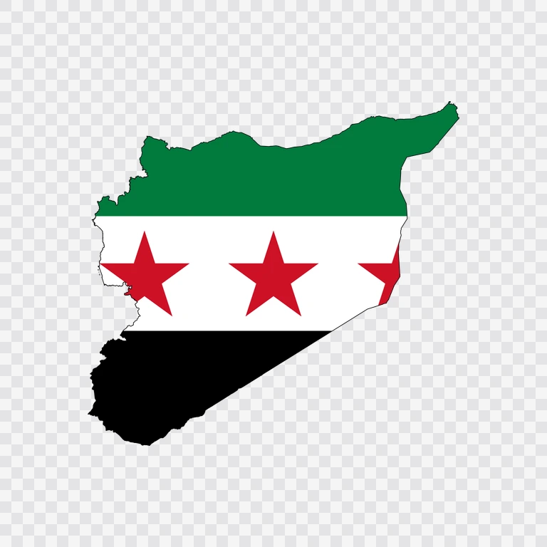 Syria flag map