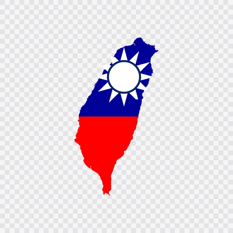 Taiwan flag map