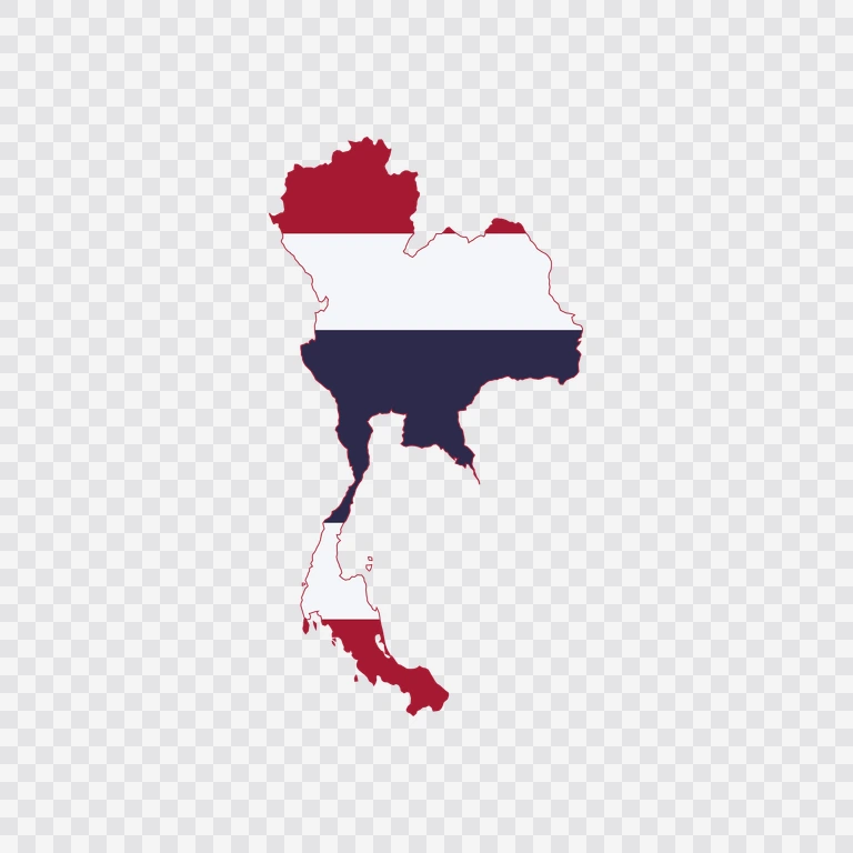 Peta bendera Thailand