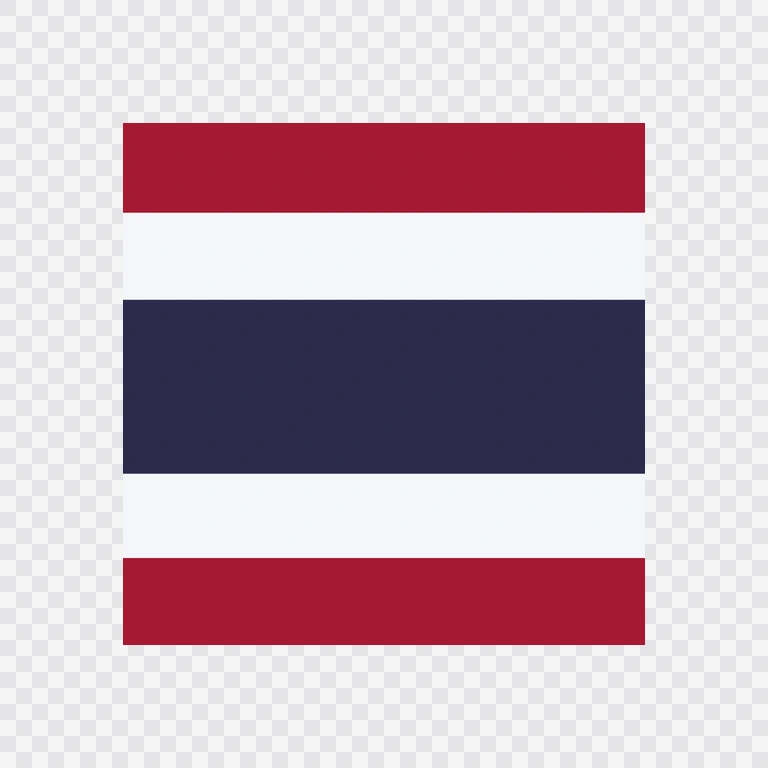 Ikon bendera Thailand kotak