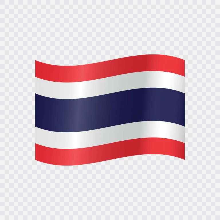 Bendera Thailand berkibar