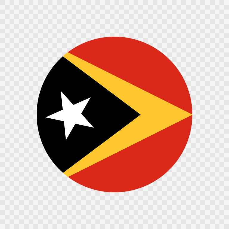 Timor-Leste circle flag icon