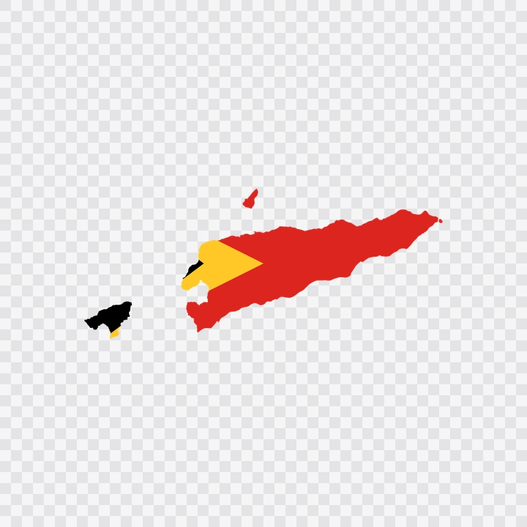 Timor-Leste flag map