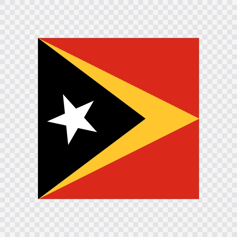 Timor-Leste square flag icon
