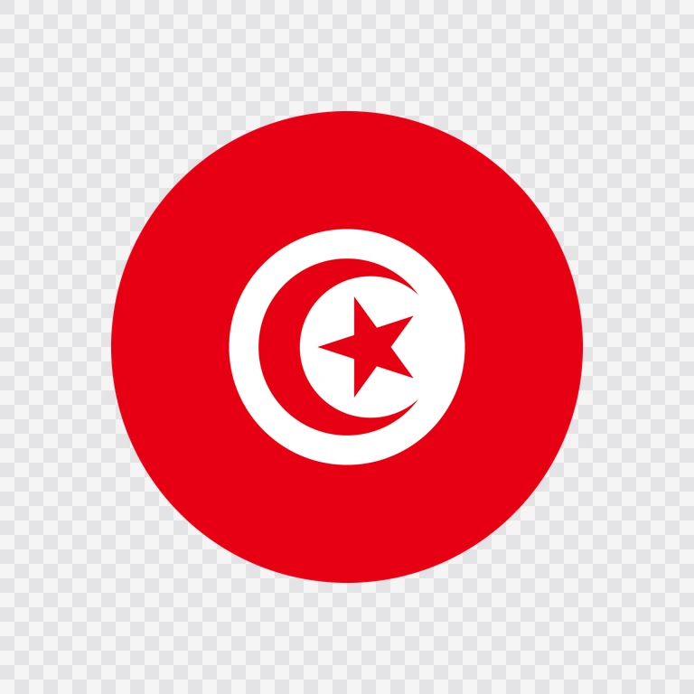 Tunisia circle flag icon