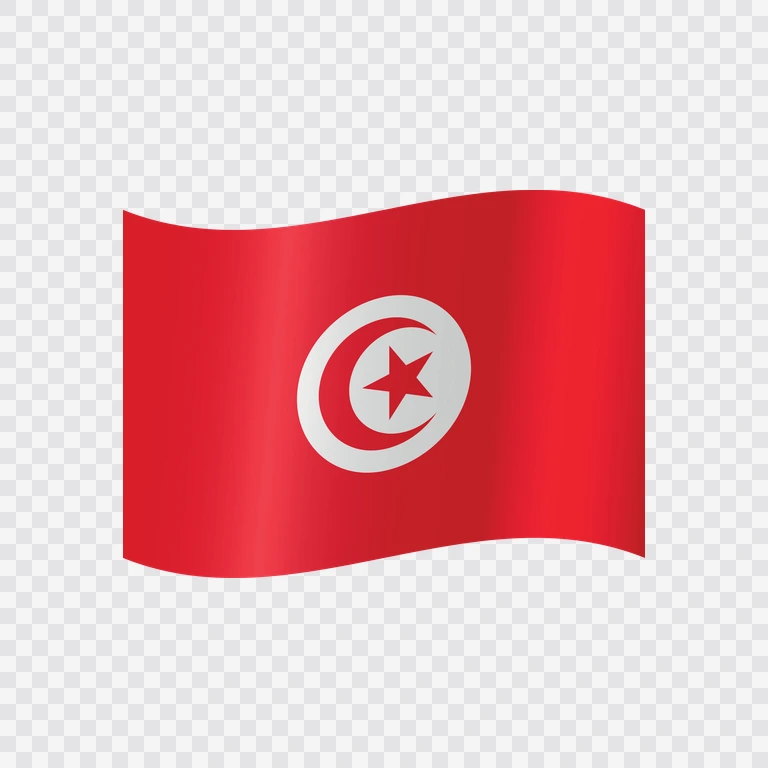 Tunisia waving flag