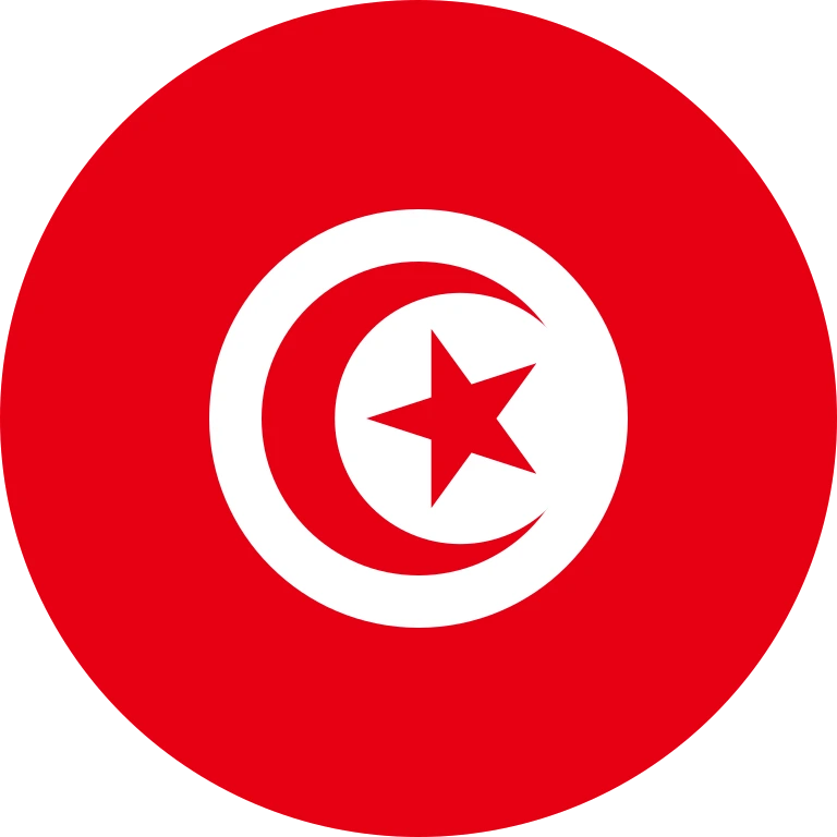 Tunisia circle flag icon