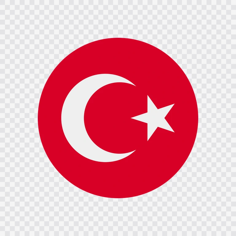 Ikon bendera Turki lingkaran