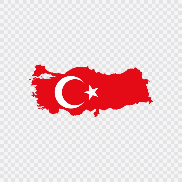 Peta bendera Turki
