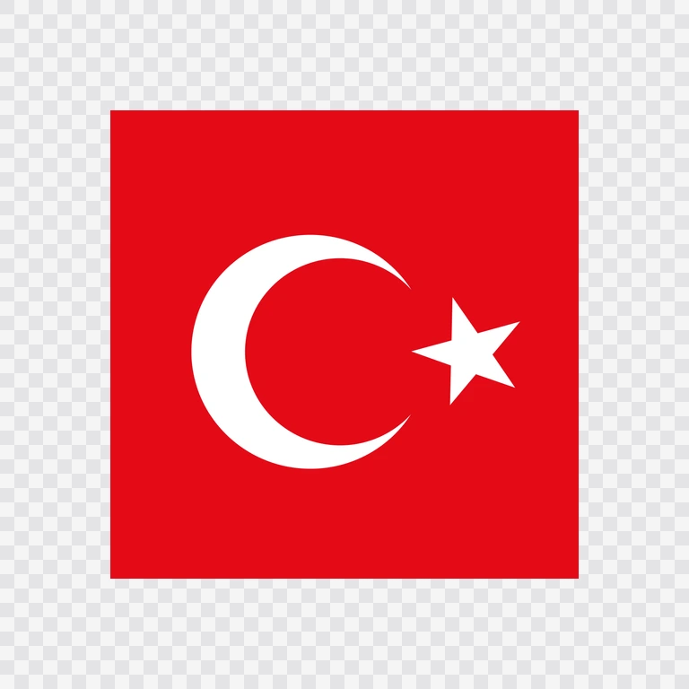 Ikon bendera Turki kotak