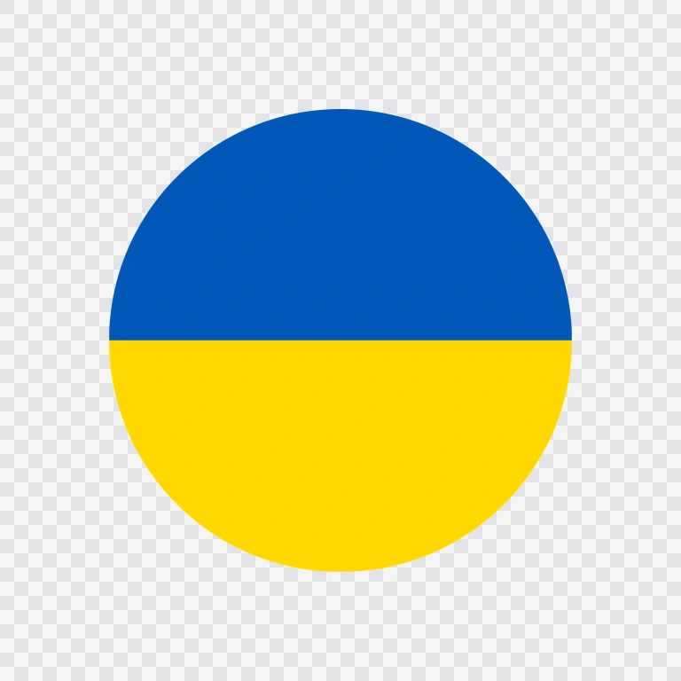 Ukraine circle flag icon