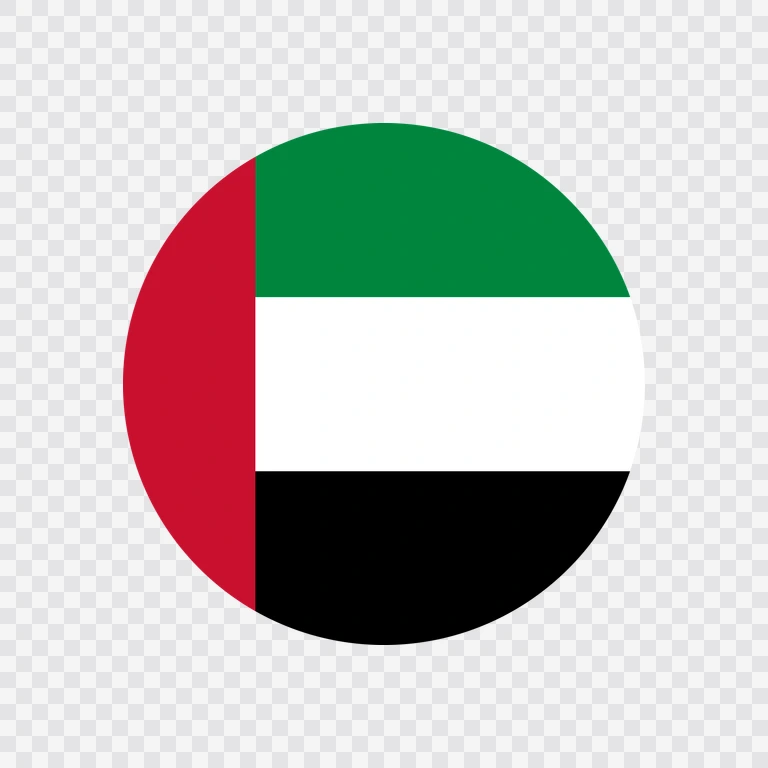 United Arab Emirates circle flag icon
