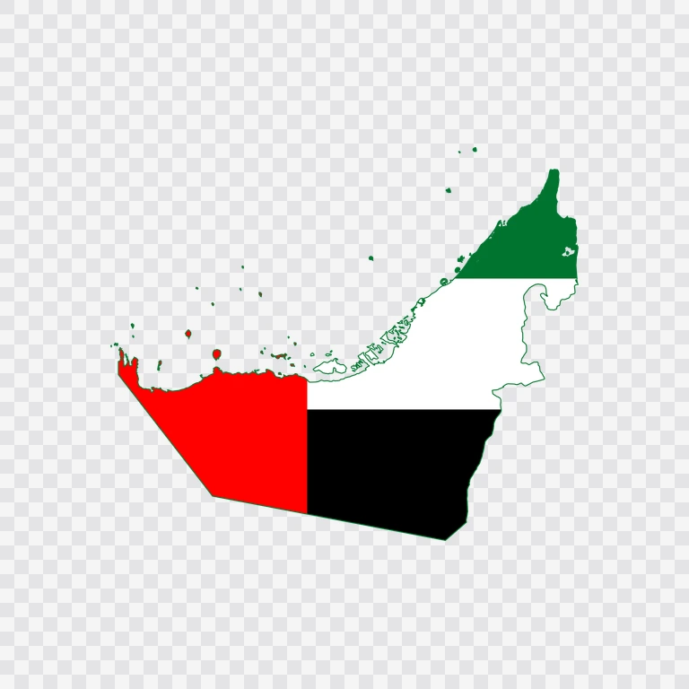 United Arab Emirates flag map