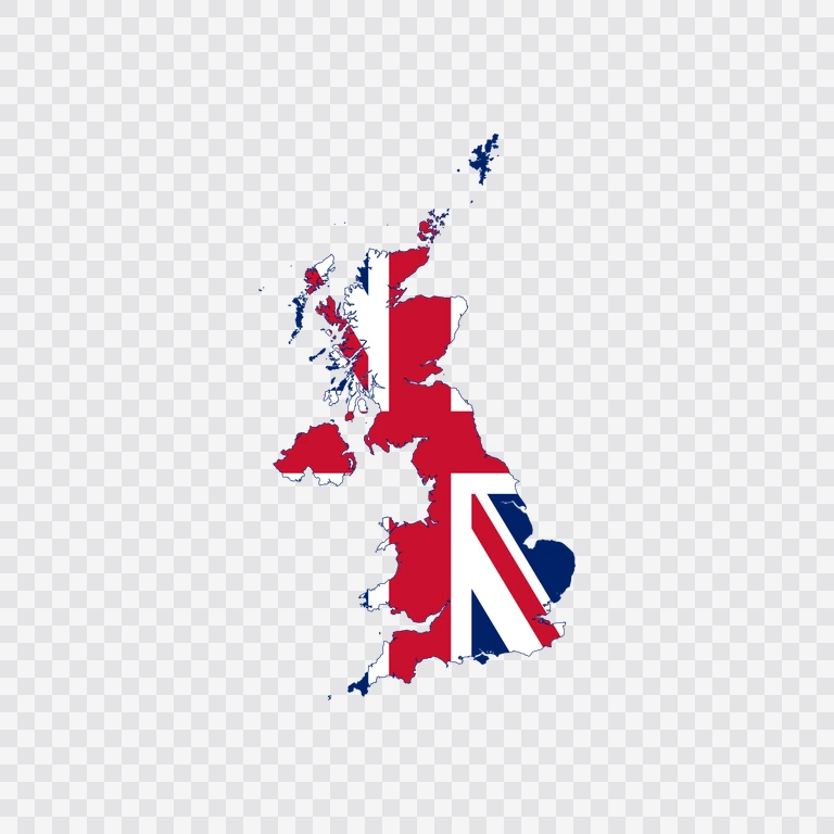 Peta bendera Britania Raya (UK)