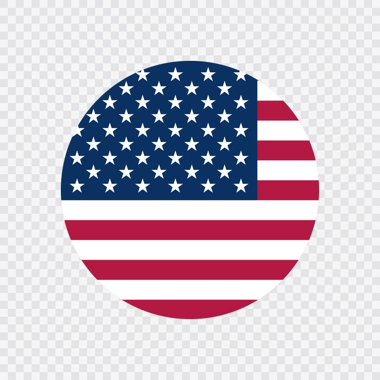 United States circle flag icon