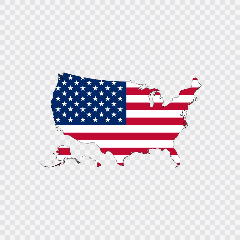 United States flag map
