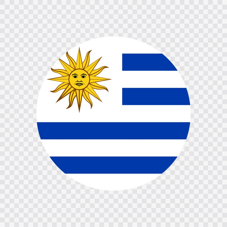 Uruguay circle flag icon