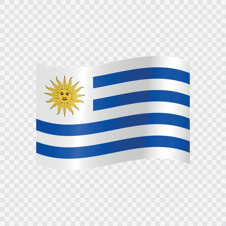 Uruguay waving flag