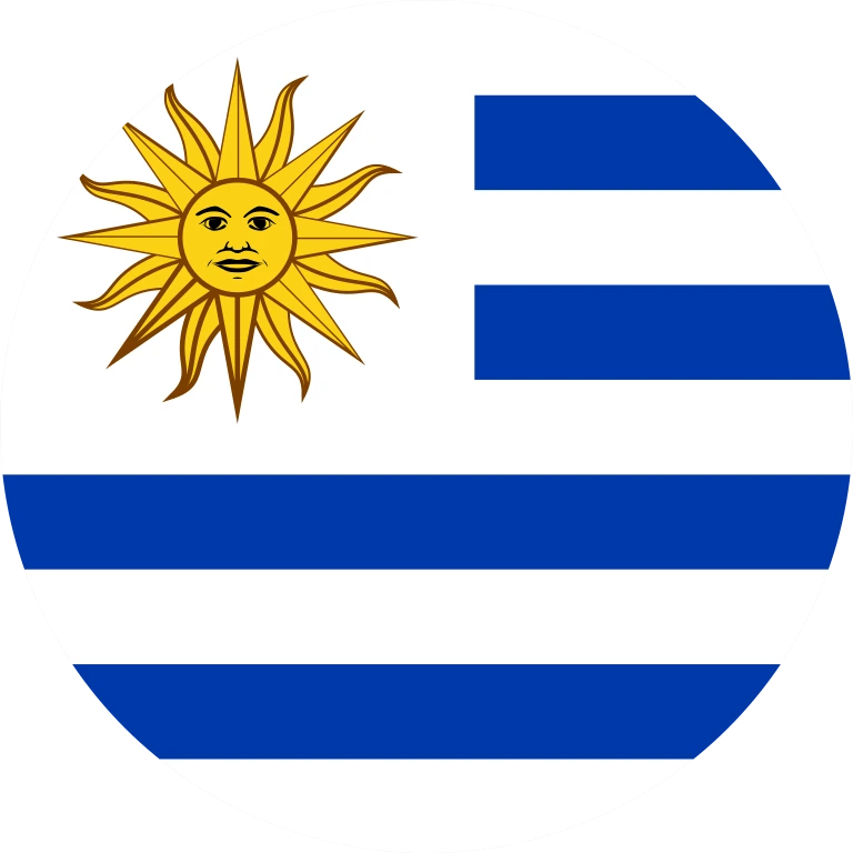 Uruguay circle flag icon